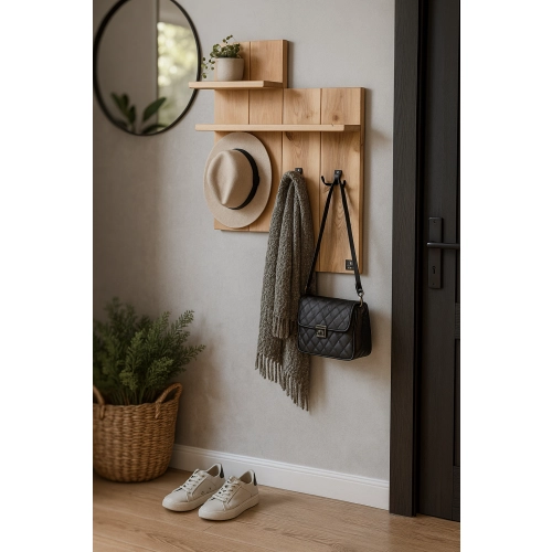 WDC-5 WIESZAK ŚCIENNY DREWNIANY LITE NATURALNY Dąb Olcha Rozmiar od 40 do 75 cm